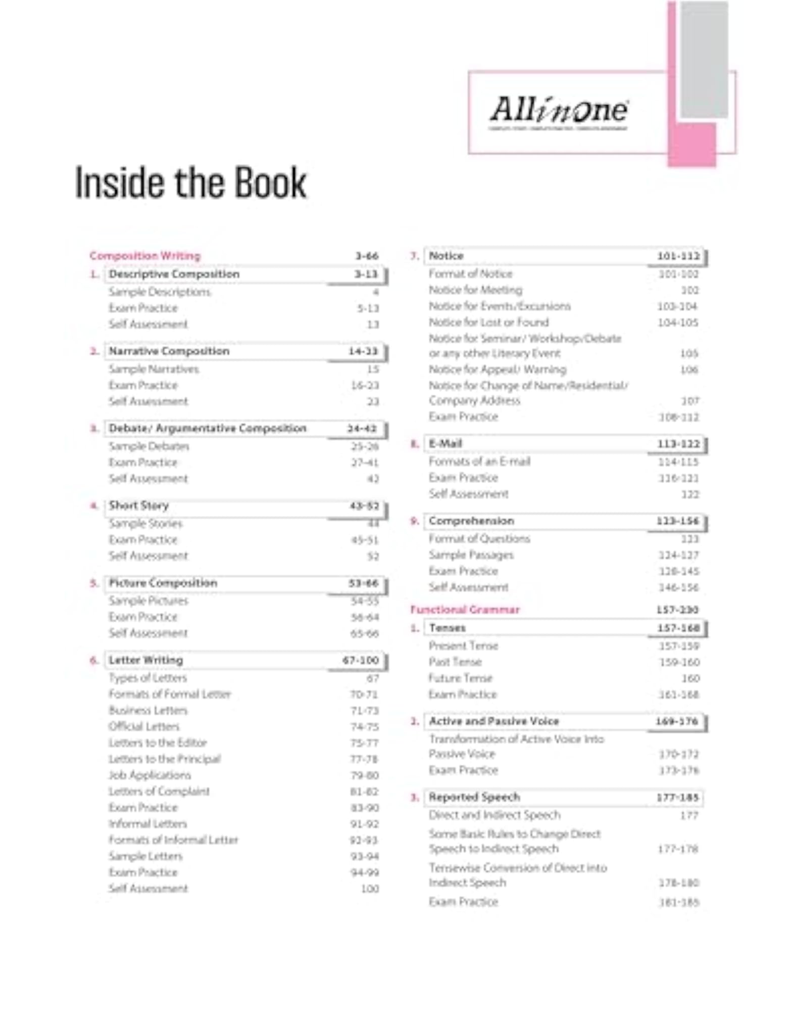 Arihant All In One English Language Paper 1 Class 9 Exam Preparation Book